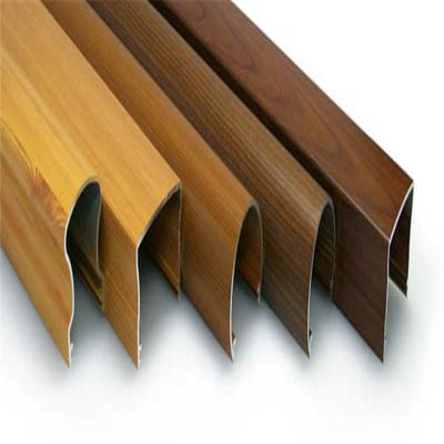 ملامح بثق الألومنيوم القياسية ISO 4mm نقل الخشب